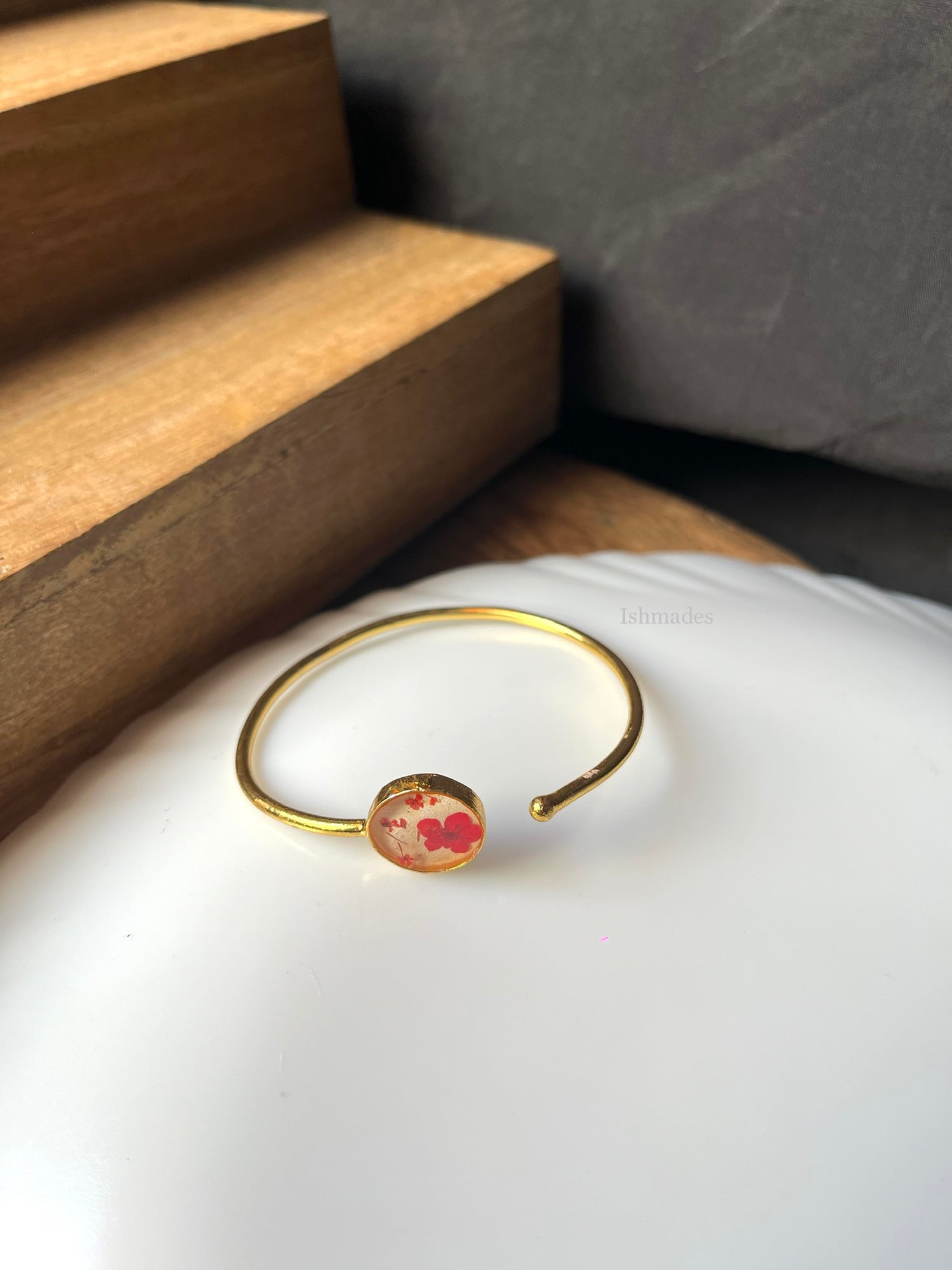 Plum & Lace Bangle Bracelet