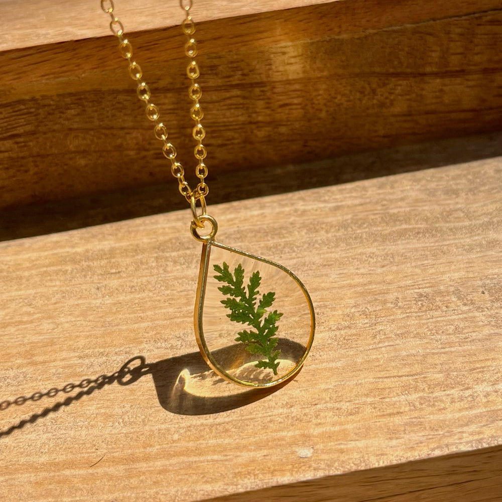 Fern drop unisex locket
