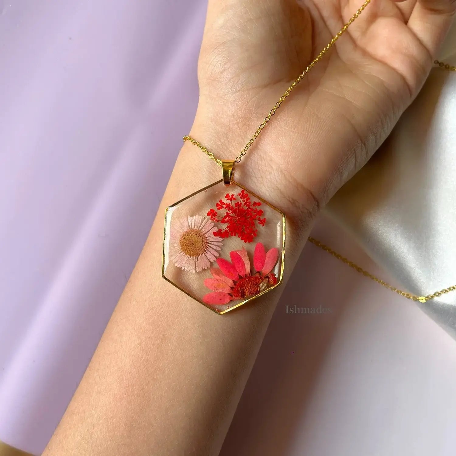 Pink field locket
