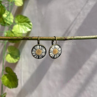 Classic aster earrings - White