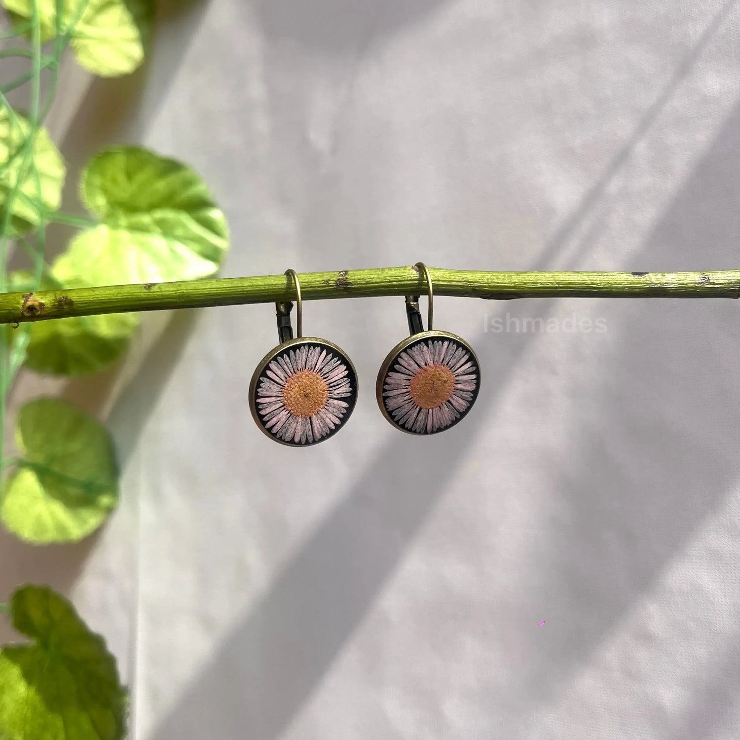 Classic aster earrings - Pink