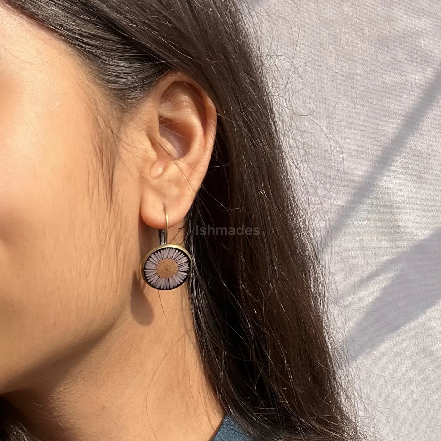 Classic aster earrings - Pink