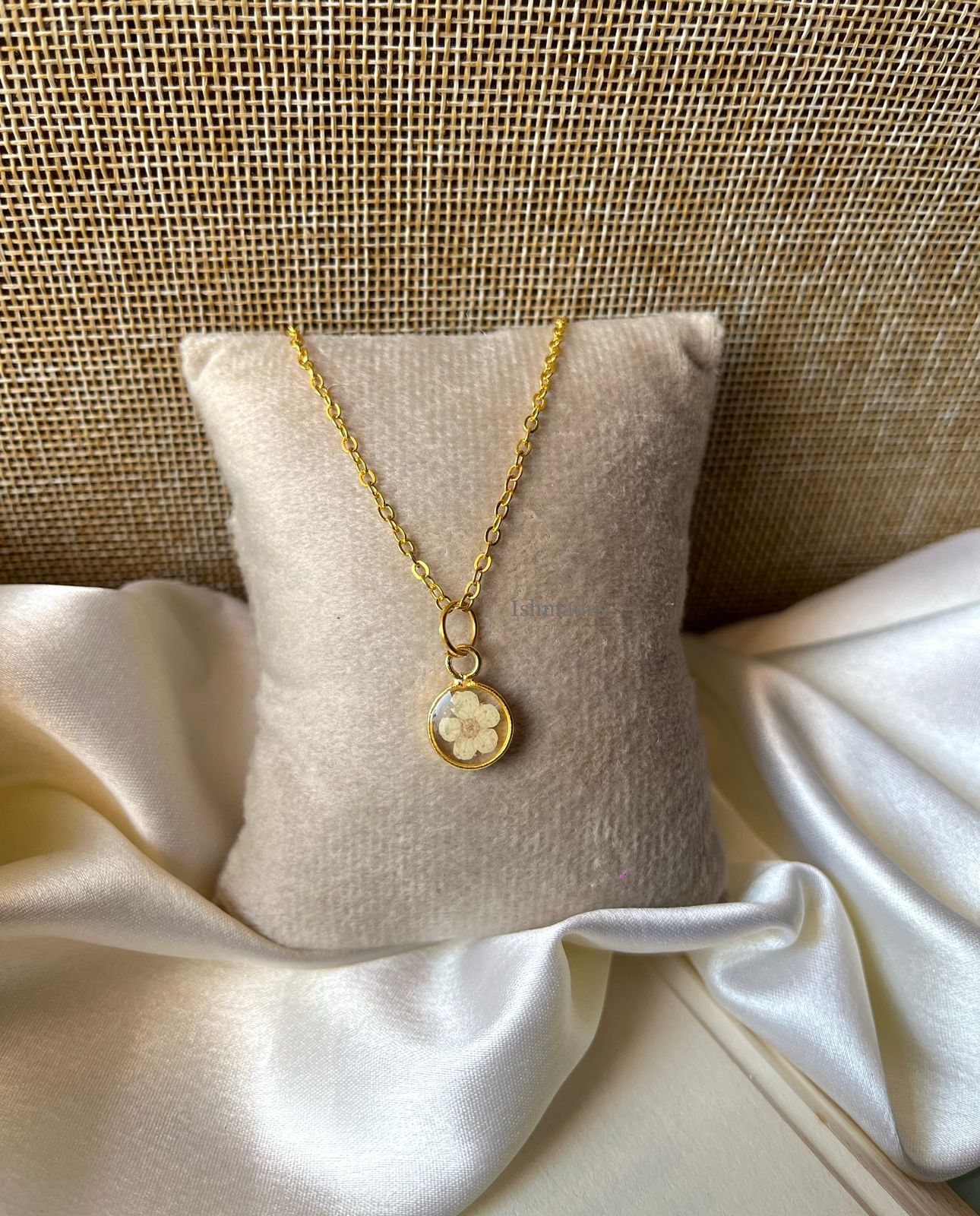 Ivory petal locket