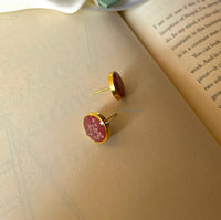 Moonlit lace studs