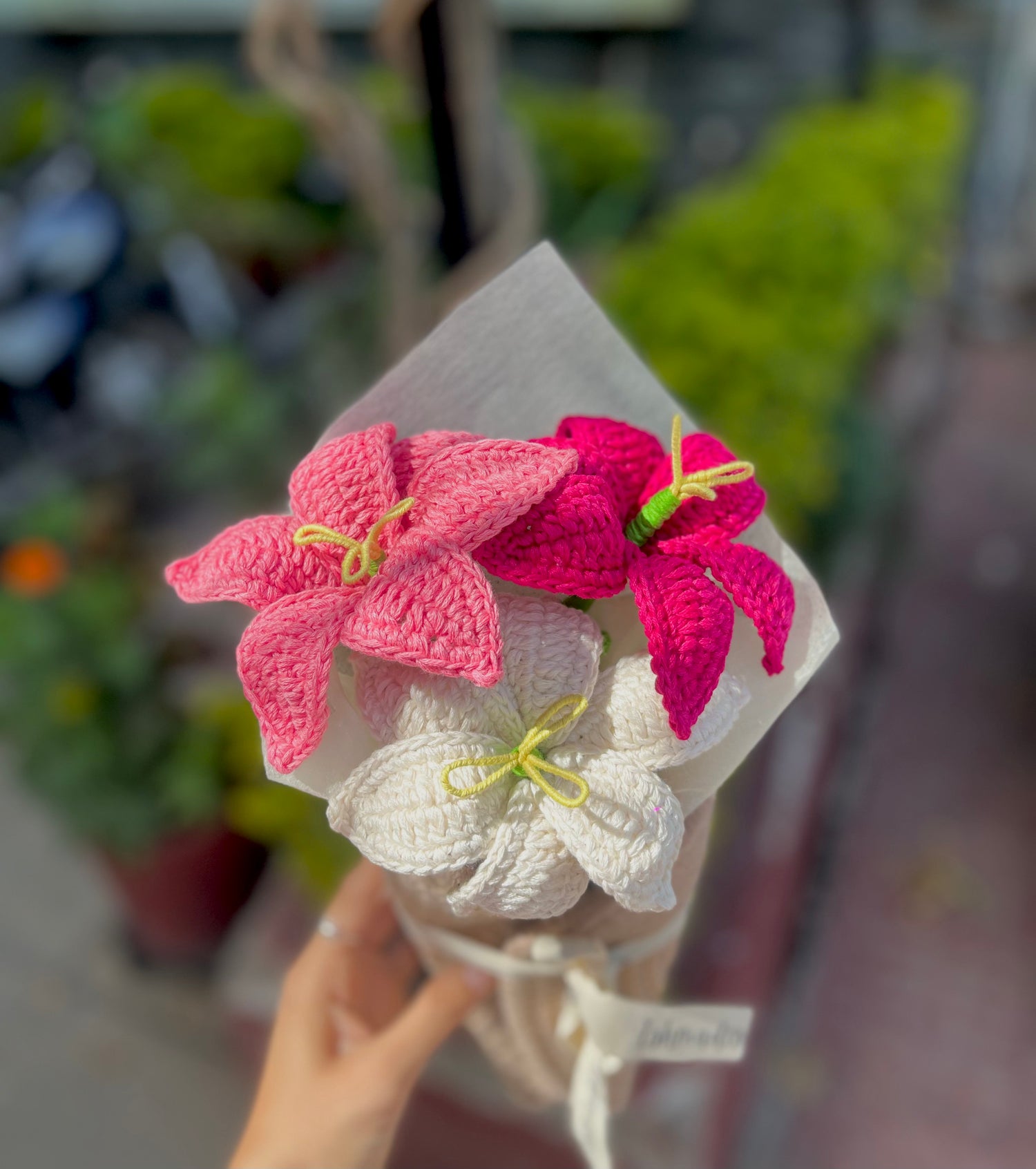 Lily cascade bouquet