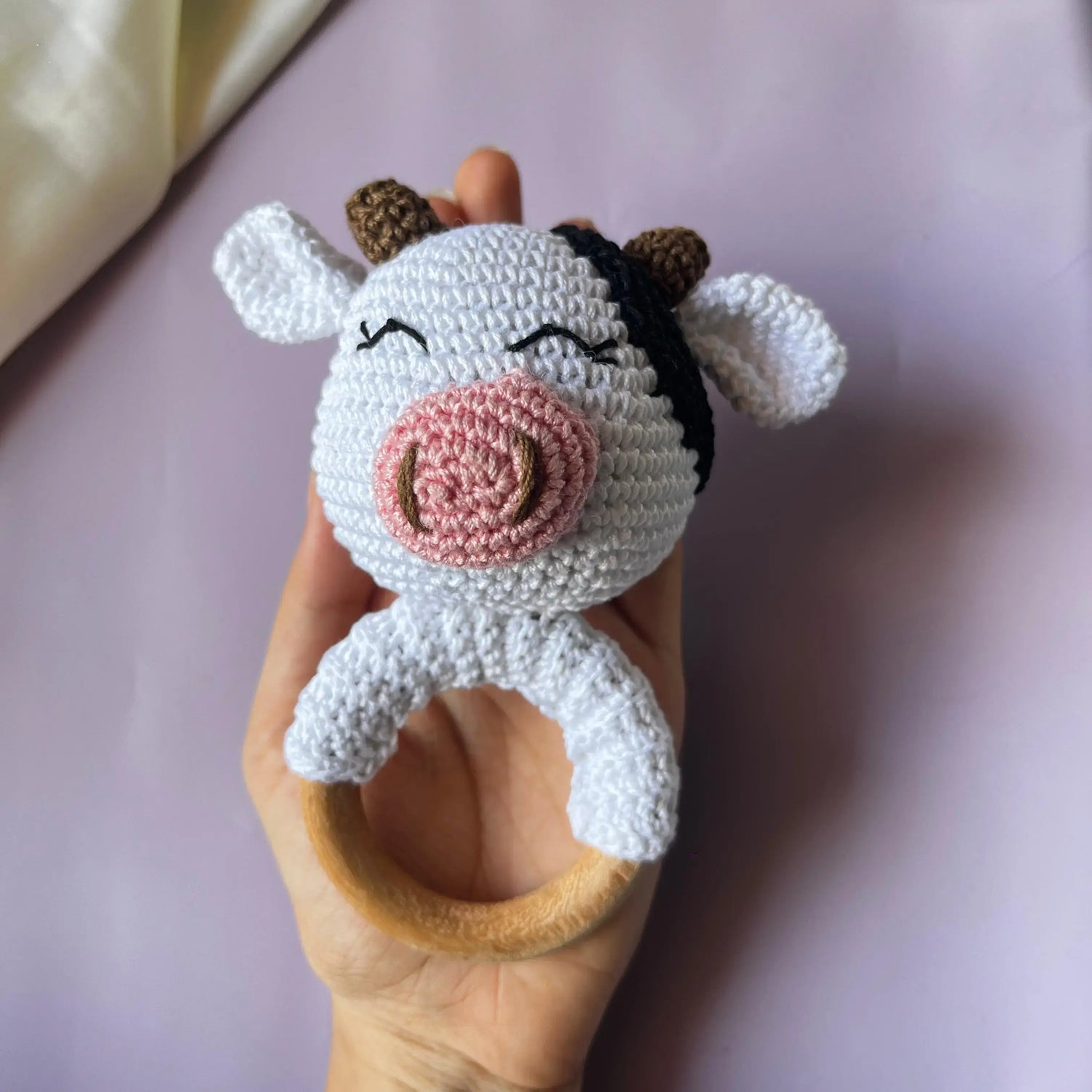 Cow teether/rattle
