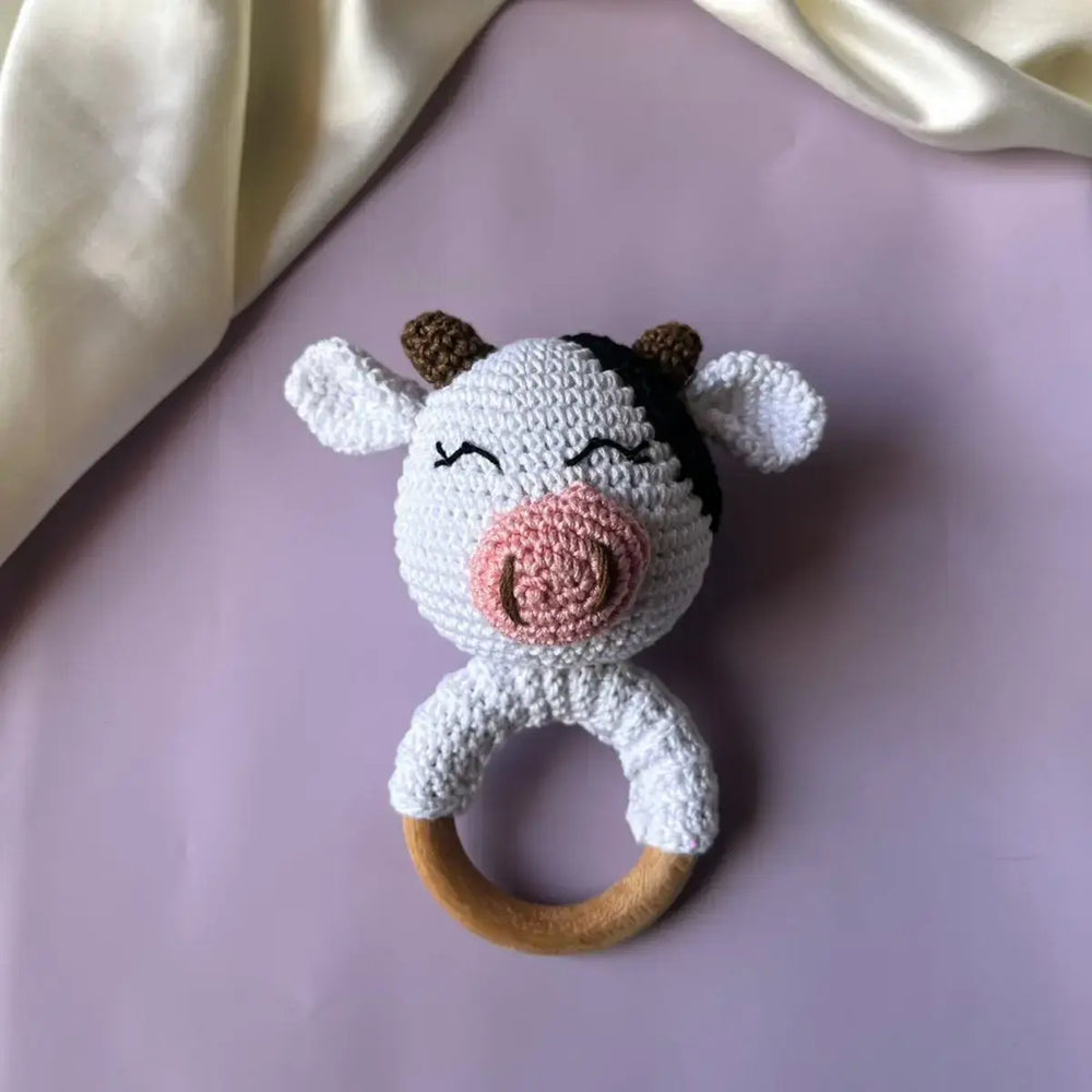Cow teether/rattle