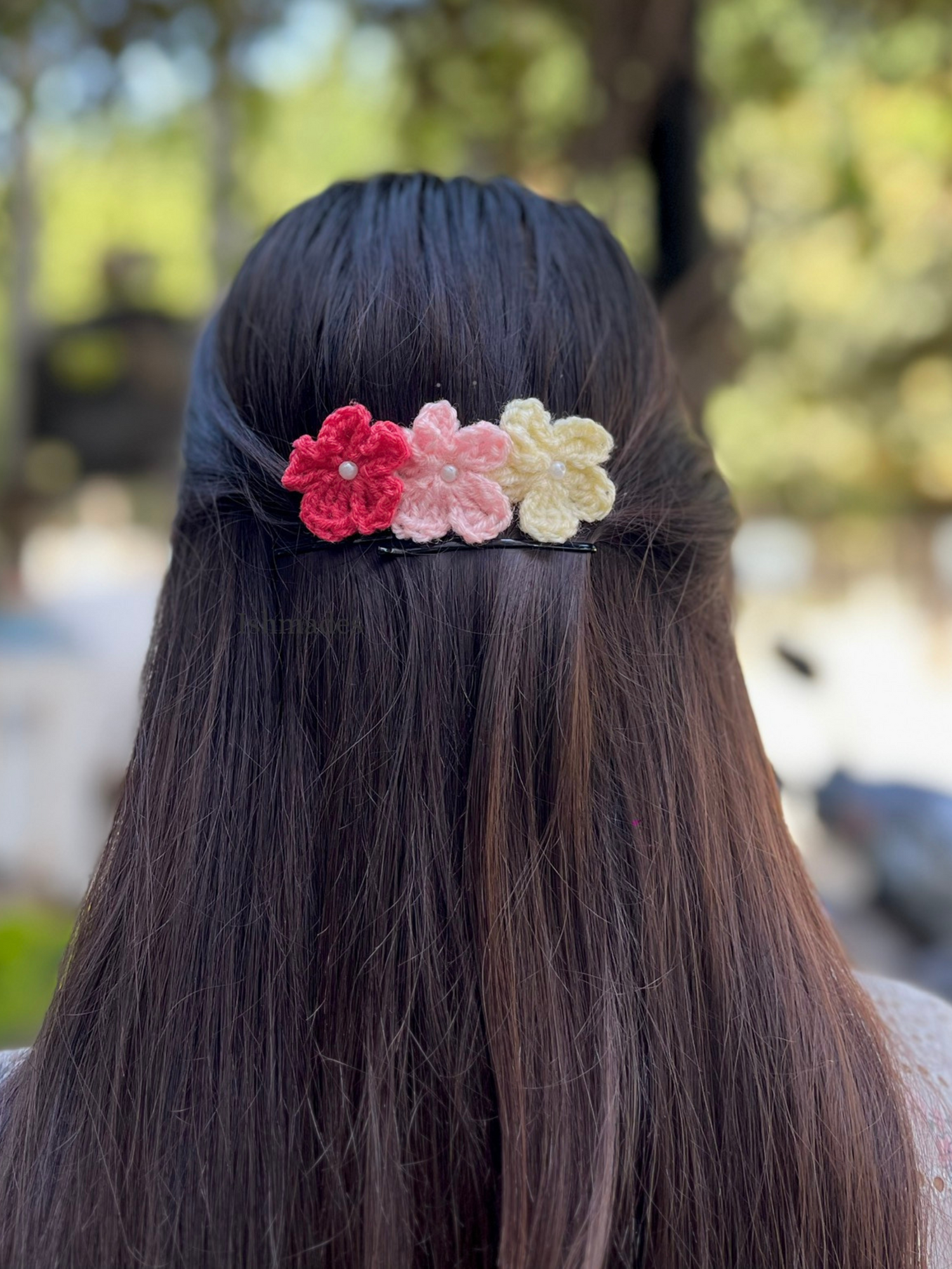 Floral hair comb clip