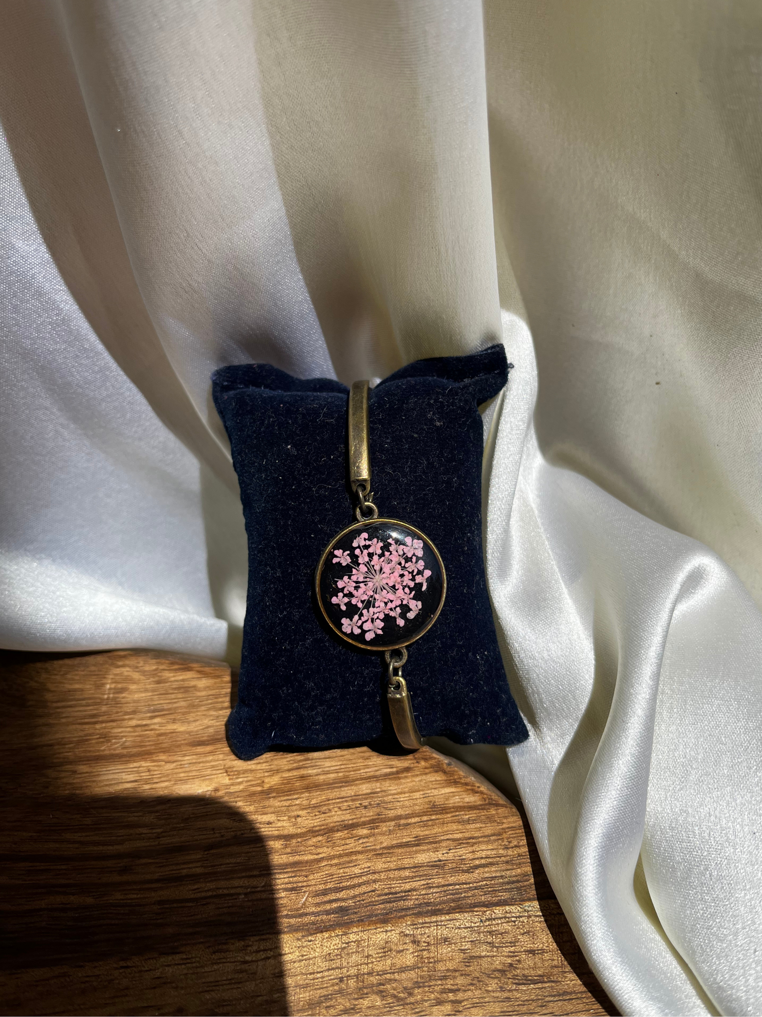 Pink botanical bracelet