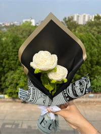 Snowfall Roses bouquet