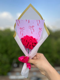 Bow carnation bouquet