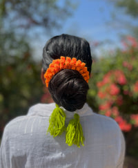 Crochet floral gajra