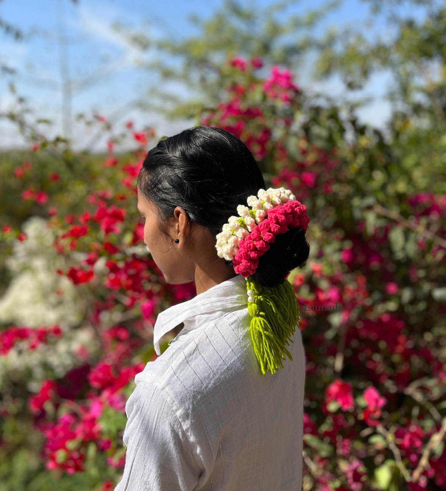 Crochet floral gajra