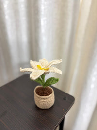 Crochet lily pot