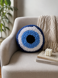 Crochet Evil Eye Cushion