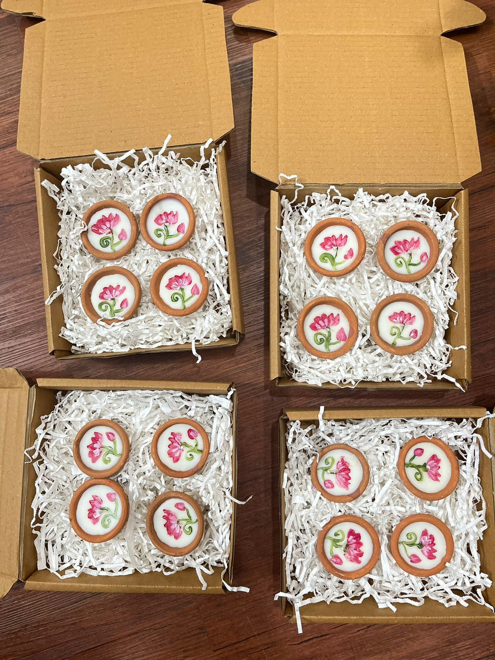 Handpainted Pichwai Diyas – Set of 4