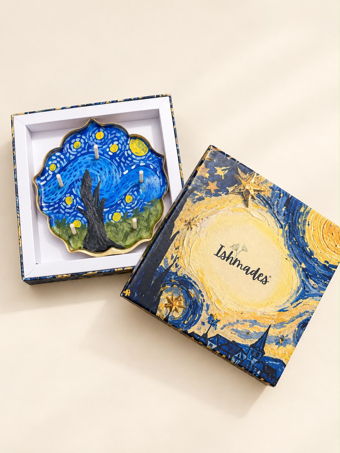 The Starry Night Urli Candle