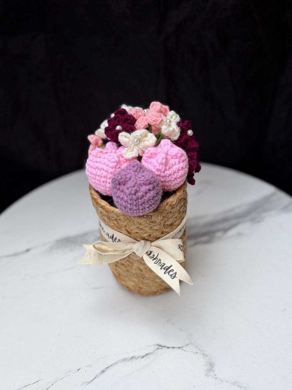 Lavender Blush Tulip Basket