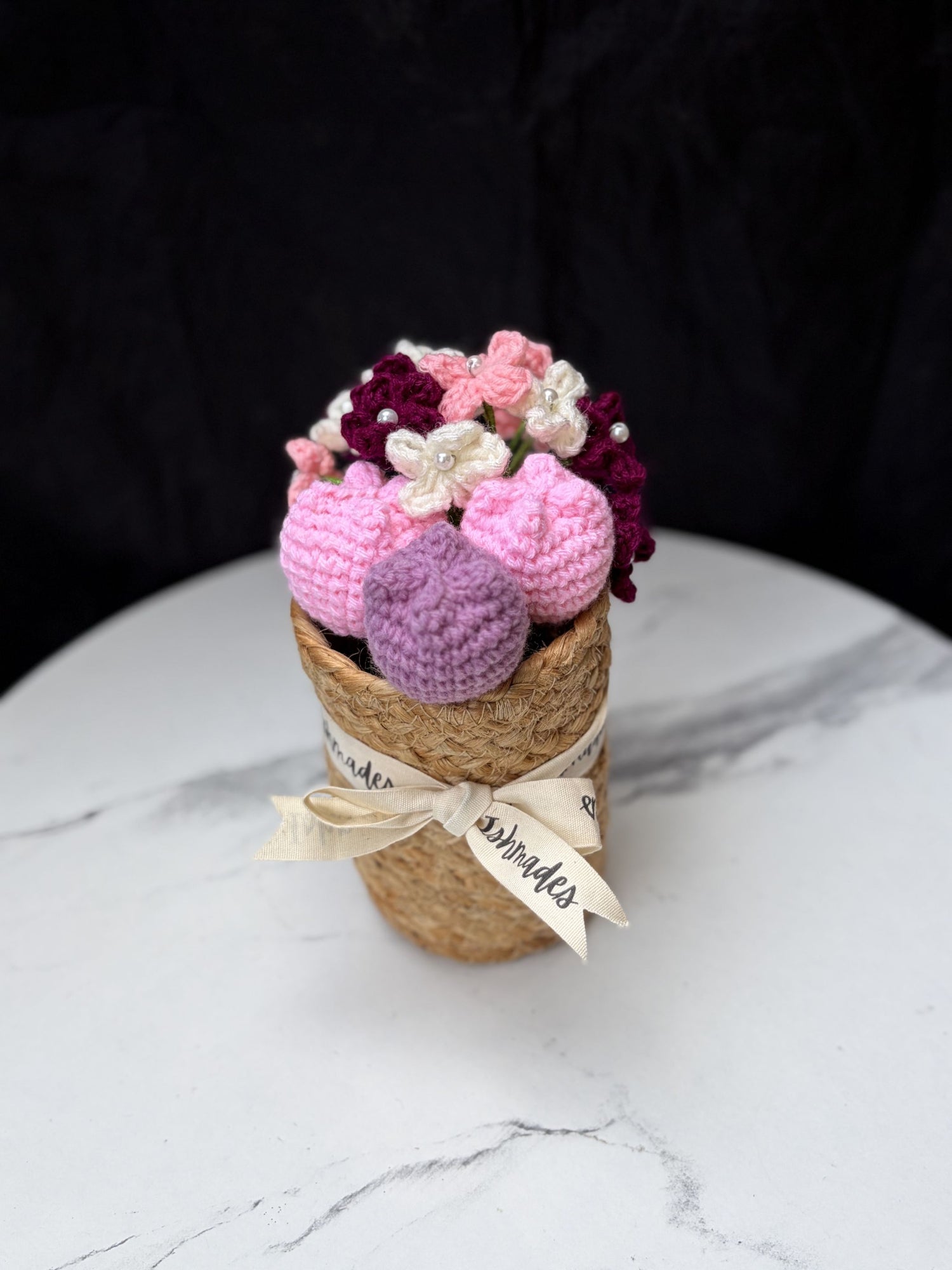 Lavender Blush Tulip Basket