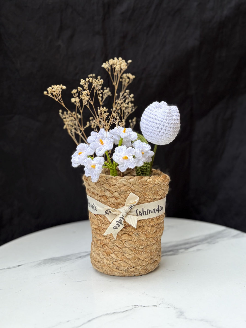 Ivory Whisper Tulip Basket