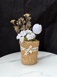 Ivory Whisper Tulip Basket