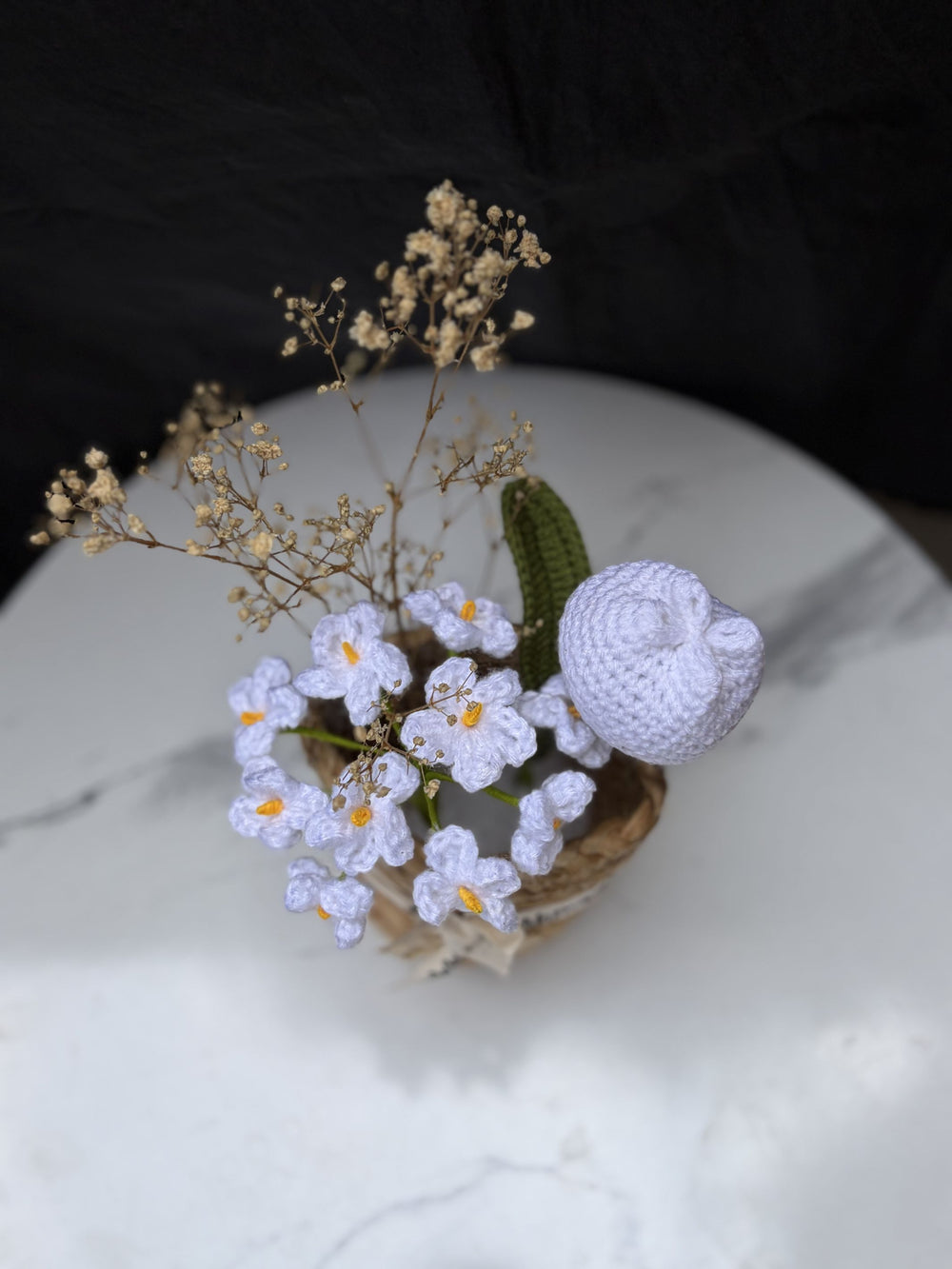 Ivory Whisper Tulip Basket